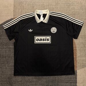 Adidas Originals - Black and White Oasis Men's Jacquard Polo Jersey - XL